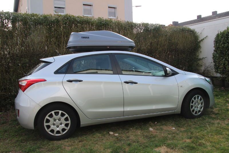 Dachbox xxx auf einem Hyundai i30, z.B. in Schifferstadt leihen