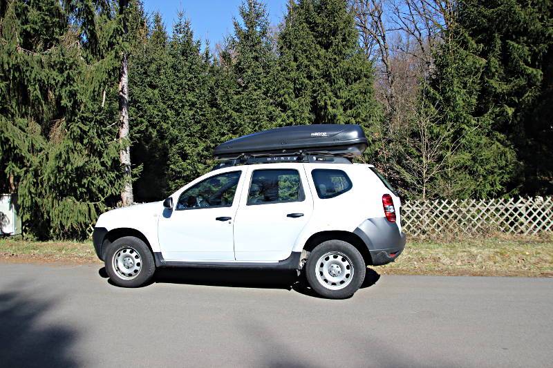 Dachbox 530 Liter auf einem Dacia Duster in Schifferstadt bei uns zu mieten