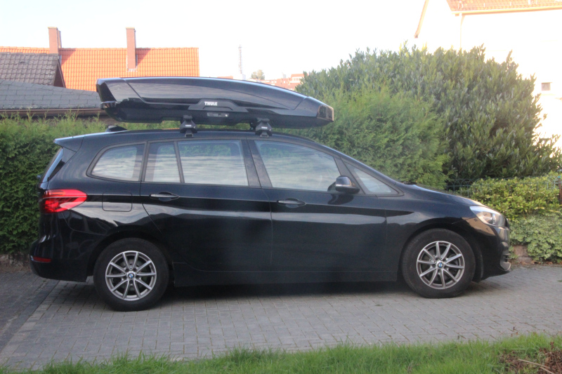 Schifferstadt: Dachbox mit 640 Liter Volumen von THULE auf einem 2er BMW Gran Tourer